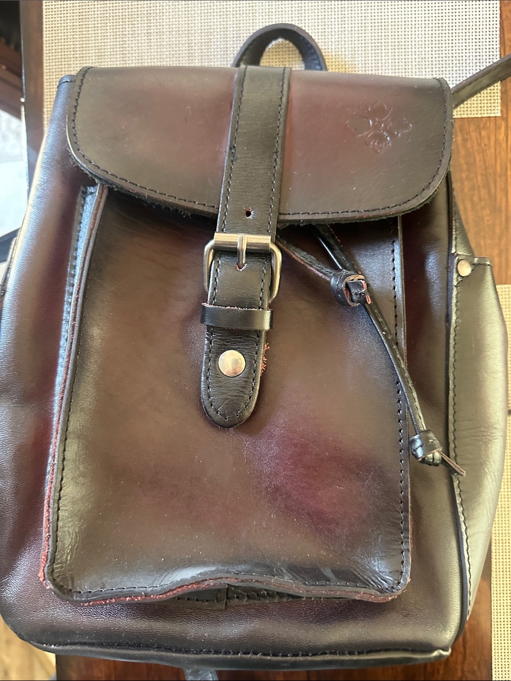 Patricia Nash Dark Brown Leather Backpack